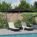 Parasol Roma Negru 286 x 285 x 270 cm Aluminiu, Poliester - WALTI WALTI