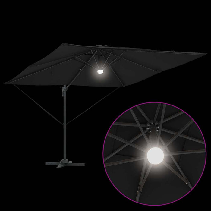 Parasol Roma Negru 286 x 285 x 270 cm Aluminiu, Poliester - WALTI WALTI