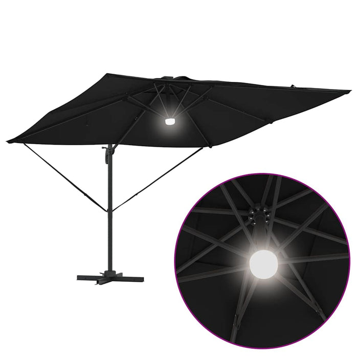 Parasol Roma Negru 286 x 285 x 270 cm Aluminiu, Poliester - WALTI WALTI