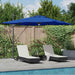 Parasol Roma albastru 286 x 285 x 270 cm Aluminiu, Poliester - WALTI WALTI