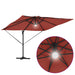 Parasol Roma Roșu 286 x 285 x 270 cm Aluminiu, Poliester - WALTI WALTI