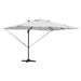 Parasol cantilever Roma de la cu LED-uri, culoare nisip, dimensiuni 352x251x265 cm, din aluminiu - WALTI WALTI