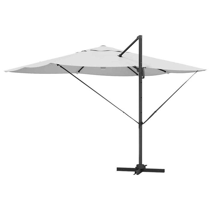 Parasol cantilever Roma de la cu LED-uri, culoare nisip, dimensiuni 352x251x265 cm, din aluminiu - WALTI WALTI
