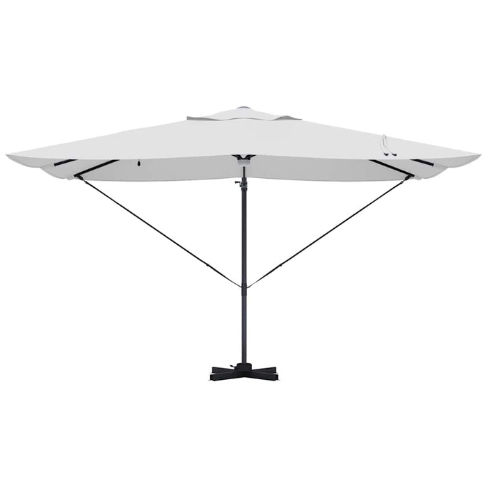 Parasol cantilever Roma de la cu LED-uri, culoare nisip, dimensiuni 352x251x265 cm, din aluminiu - WALTI WALTI
