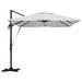 Parasol cantilever Roma de la cu LED-uri, culoare nisip, dimensiuni 352x251x265 cm, din aluminiu - WALTI WALTI