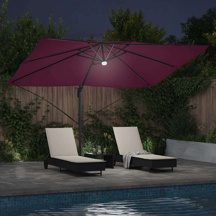 Umbrelă de soare Roșu Bordeaux 351 x 250 x 253 cm WALTI