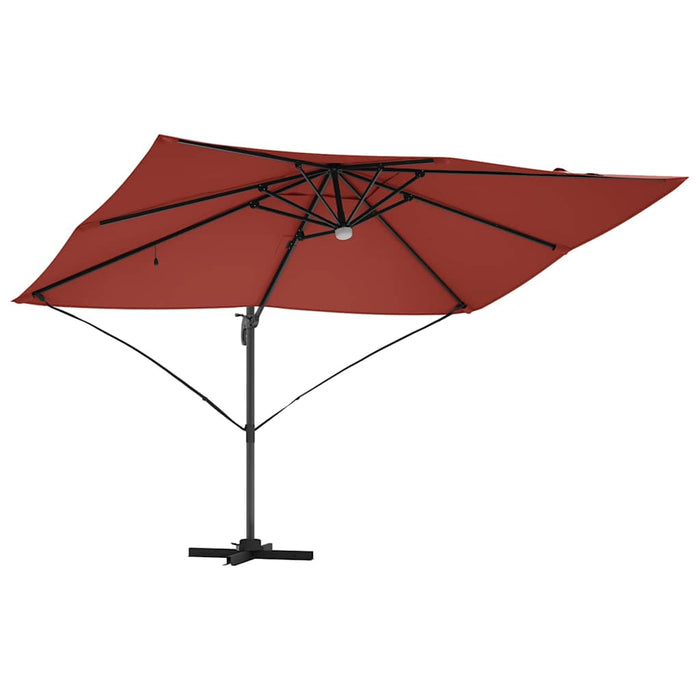 Umbrela tip parasol cu braț Roma, cu LED-uri, teracotă, 352x251x265 cm, din aluminiu - WALTI WALTI
