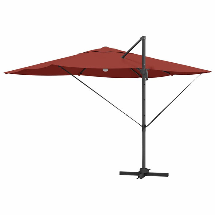 Umbrela tip parasol cu braț Roma, cu LED-uri, teracotă, 352x251x265 cm, din aluminiu - WALTI WALTI