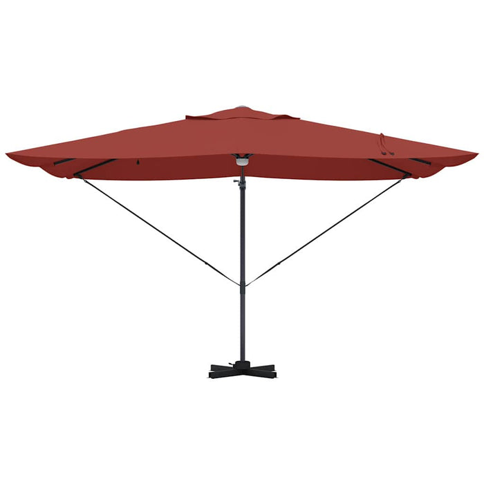 Umbrela tip parasol cu braț Roma, cu LED-uri, teracotă, 352x251x265 cm, din aluminiu - WALTI WALTI