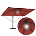 Umbrela tip parasol cu braț Roma, cu LED-uri, teracotă, 352x251x265 cm, din aluminiu - WALTI WALTI