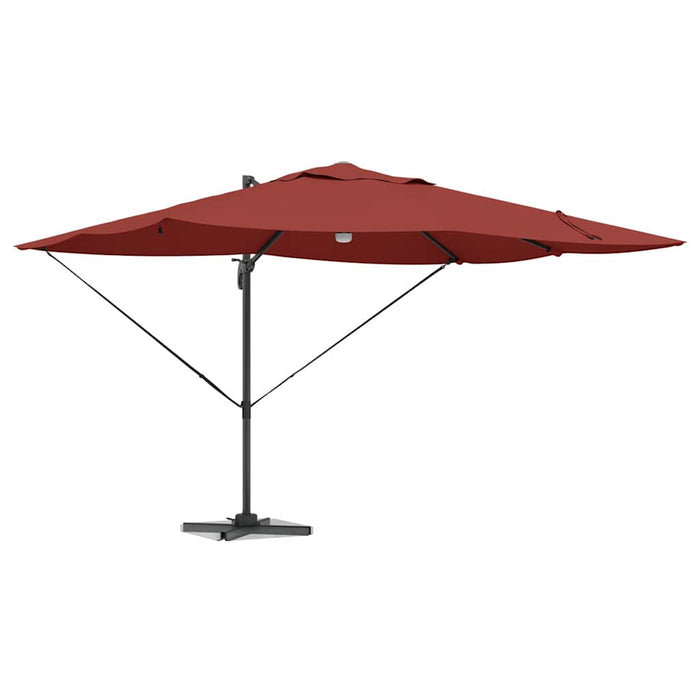 Umbrela tip parasol cu braț Roma, cu LED-uri, teracotă, 352x251x265 cm, din aluminiu - WALTI WALTI