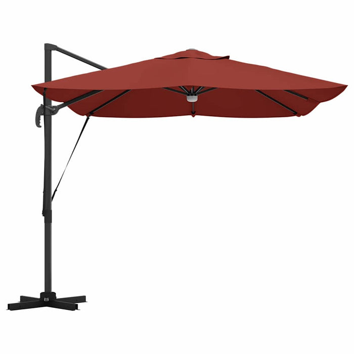 Umbrela tip parasol cu braț Roma, cu LED-uri, teracotă, 352x251x265 cm, din aluminiu - WALTI WALTI