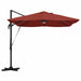 Umbrela tip parasol cu braț Roma, cu LED-uri, teracotă, 352x251x265 cm, din aluminiu - WALTI WALTI