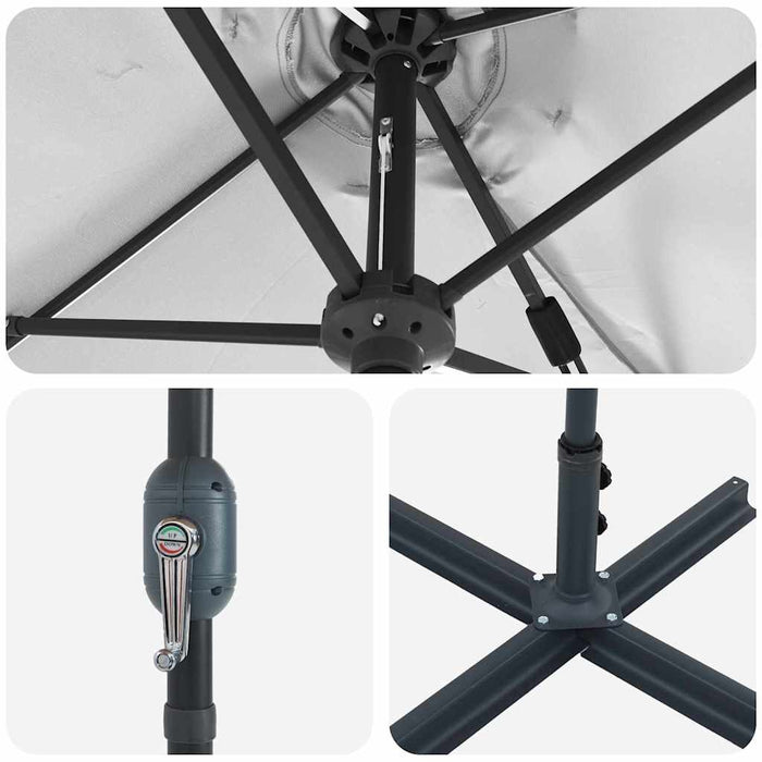 Parasol de Grădină Nisipiu 380 x 196 x 235 cm - WALTI WALTI