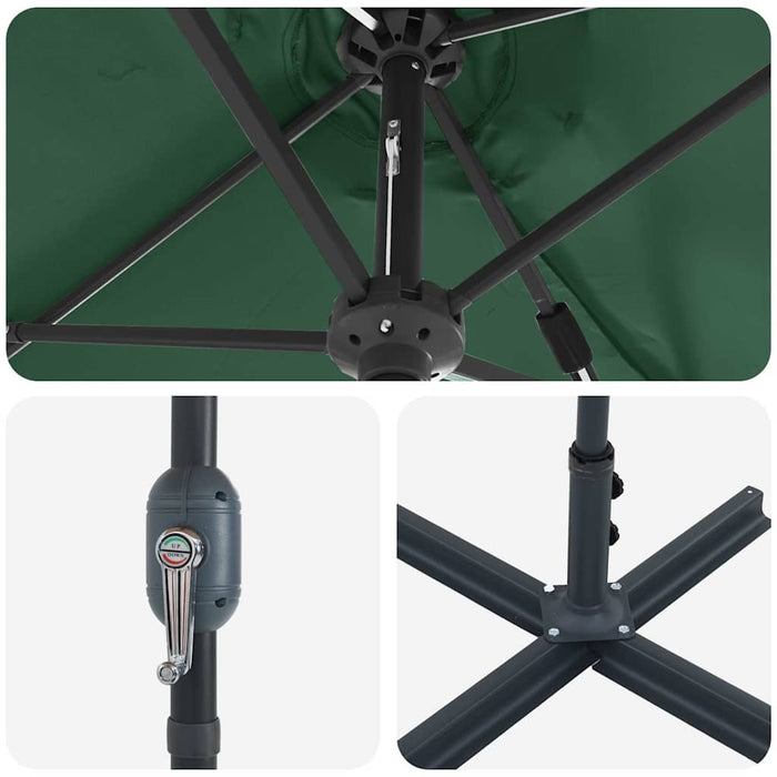 Parasol de Grădină Verde 380 x 196 x 235 cm - WALTI WALTI