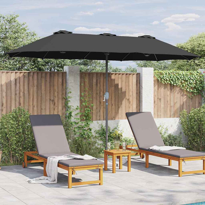 Parasol de Grădină Negru 380 x 196 x 235 cm - WALTI WALTI