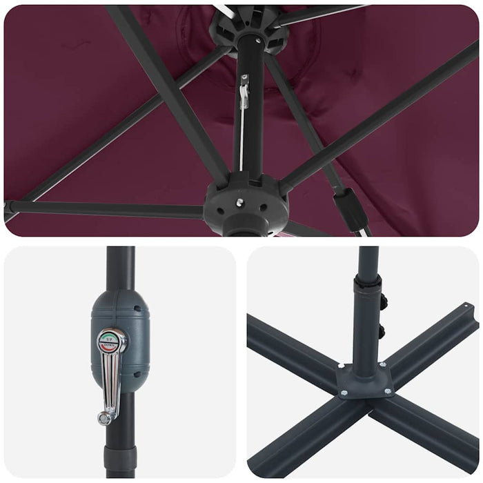 Parasol de Grădină Roșu bordo 380 x 196 x 235 cm - WALTI WALTI