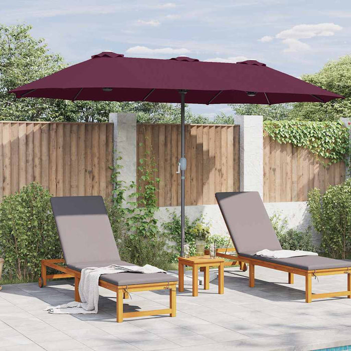 Parasol de Grădină Roșu bordo 380 x 196 x 235 cm - WALTI WALTI