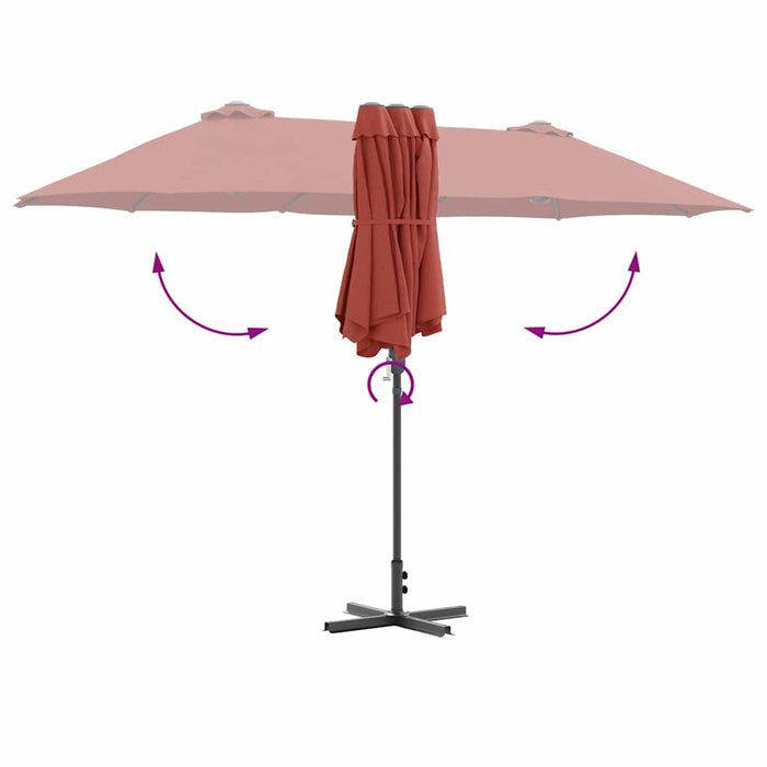 Parasol de Grădină Terracota 380 x 196 x 235 cm - WALTI WALTI