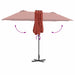 Parasol de Grădină Terracota 380 x 196 x 235 cm - WALTI WALTI
