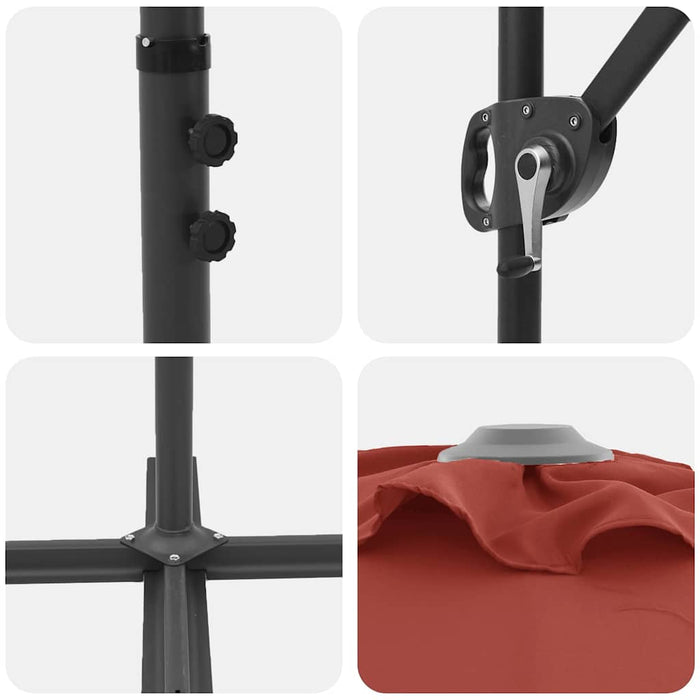 Parasol cu braț cantilever pentru grădină Terracota - WALTI WALTI