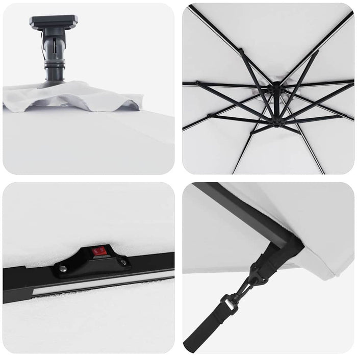 Parasol banana cu brațe Nisipiu 294 x 294 x 248 cm - WALTI WALTI