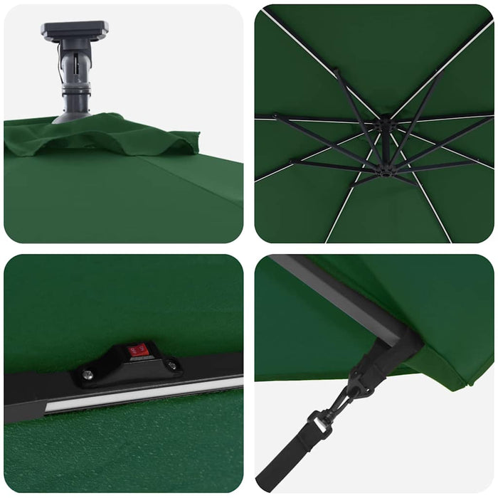 Parasol banana cu brațe Verde 294 x 294 x 248 cm - WALTI WALTI