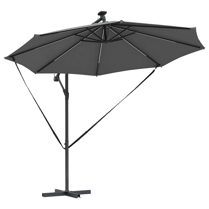 Parasol banana cu brațe cu blocare Antracit 294 x 294 x 248 cm - WALTI WALTI