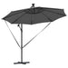 Parasol banana cu brațe cu blocare Antracit 294 x 294 x 248 cm - WALTI WALTI