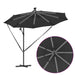 Parasol banana cu brațe cu blocare Antracit 294 x 294 x 248 cm - WALTI WALTI