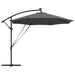 Parasol banana cu brațe cu blocare Antracit 294 x 294 x 248 cm - WALTI WALTI