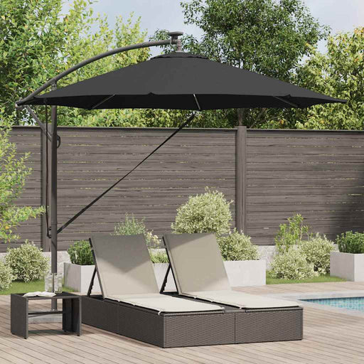 Parasol banana cu brațe Negru 294 x 294 x 248 cm - WALTI WALTI