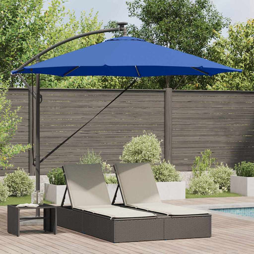 Parasol banana cu brațe albastru azur 294 x 294 x 248 cm - WALTI WALTI