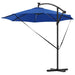 Parasol banana cu brațe albastru azur 294 x 294 x 248 cm - WALTI WALTI