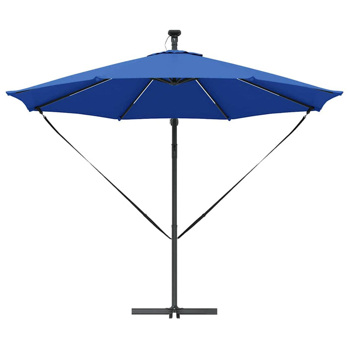 Parasol banana cu brațe albastru azur 294 x 294 x 248 cm - WALTI WALTI