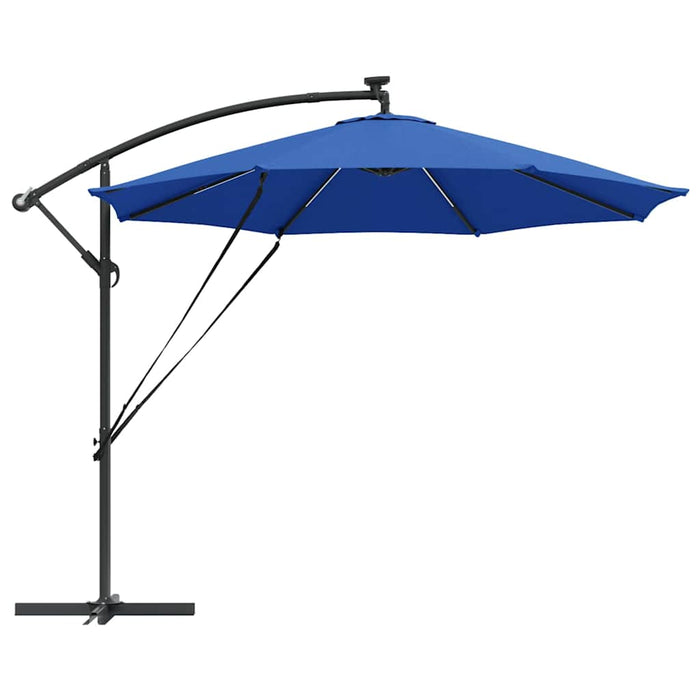 Parasol banana cu brațe albastru azur 294 x 294 x 248 cm - WALTI WALTI
