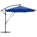 Parasol banana cu brațe albastru azur 294 x 294 x 248 cm - WALTI WALTI