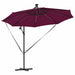 Parasol banana cu brațe Roșu bordo 294 x 294 x 248 cm - WALTI WALTI