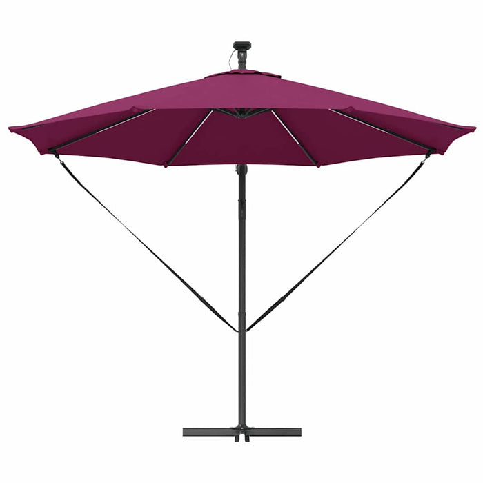 Parasol banana cu brațe Roșu bordo 294 x 294 x 248 cm - WALTI WALTI