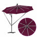 Parasol banana cu brațe Roșu bordo 294 x 294 x 248 cm - WALTI WALTI
