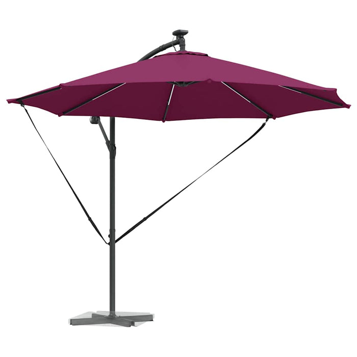 Parasol banana cu brațe Roșu bordo 294 x 294 x 248 cm - WALTI WALTI