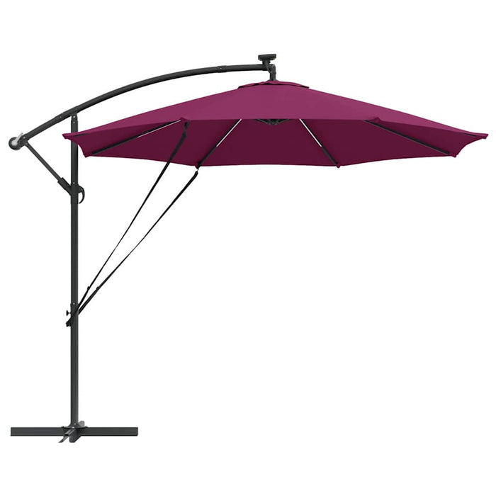 Parasol banana cu brațe Roșu bordo 294 x 294 x 248 cm - WALTI WALTI
