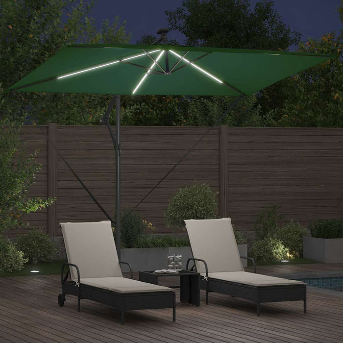 Umbrelă de soare Verde 294 x 200 x 270 cm Poliester și Aluminiu WALTI