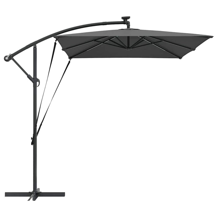 Parasol banana cu brațe cu blocare Antracit 294 x 200 x 254 cm - WALTI WALTI