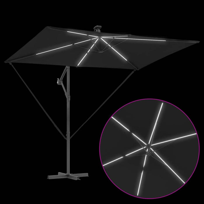 Parasol banana cu brațe Negru 294 x 200 x 254 cm - WALTI WALTI