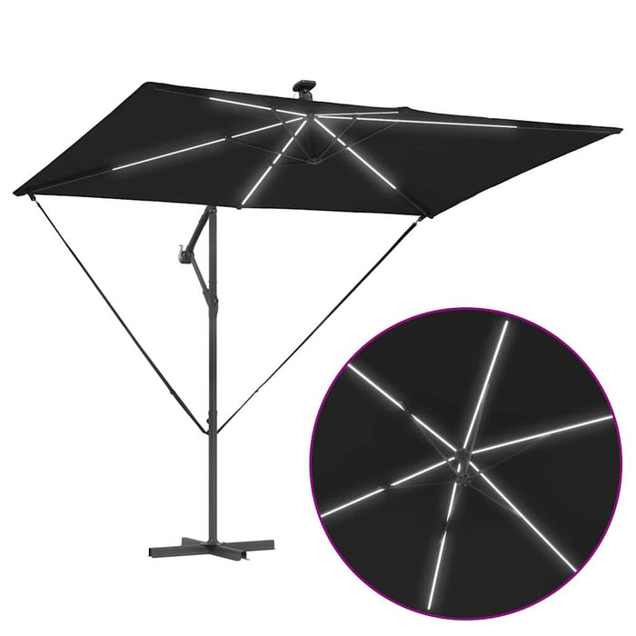 Parasol banana cu brațe Negru 294 x 200 x 254 cm - WALTI WALTI