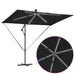 Parasol banana cu brațe Negru 294 x 200 x 254 cm - WALTI WALTI