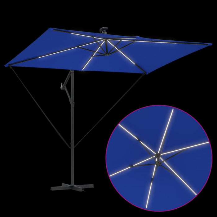 Parasol banana cu brațe albastru 294 x 200 x 254 cm - WALTI WALTI