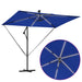 Parasol banana cu brațe albastru 294 x 200 x 254 cm - WALTI WALTI