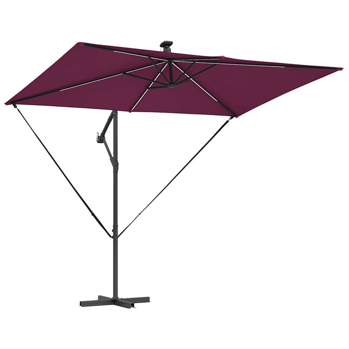 Parasol banana cu brațe Roșu bordo 294 x 200 x 254 cm - WALTI WALTI